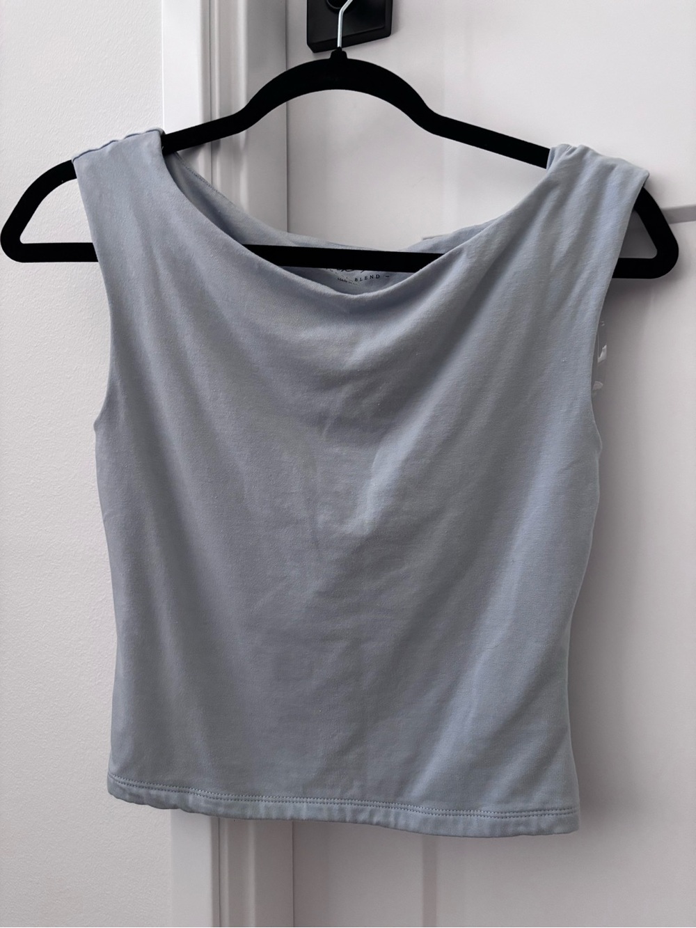 Pink Rose Pale Blue Sleeveless Tank Top